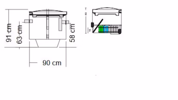 HARMAAVESIJÄRJESTELMÄ RAITA BIOBOX M / SK 250 L - Image 2