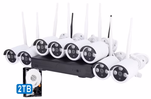 KAMERAVALVONTAJÄRJESTELMÄ WIFI NVR-SETTI 8 KAMERAA