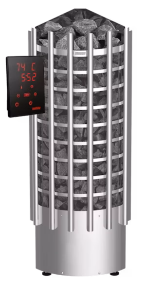 SÄHKÖKIUAS HARVIA GLOW CORNER 6,8 KW STEEL TRC70XE