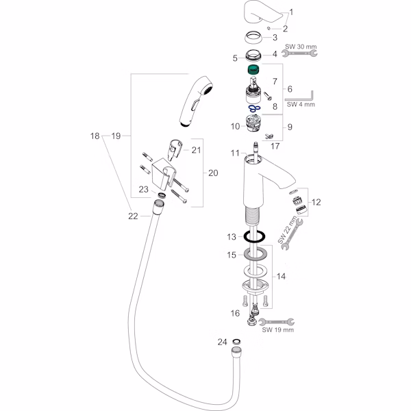 PESUALLASHANA HANSGROHE 31285000 METRIS 110 BIDETTE - Image 2