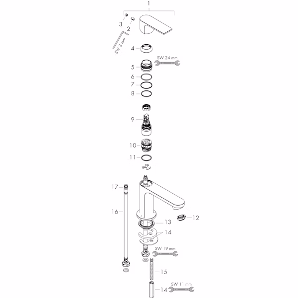 PESUALLASHANA HANSGROHE 72543670 REBRIS E 80 MUSTA - Image 3