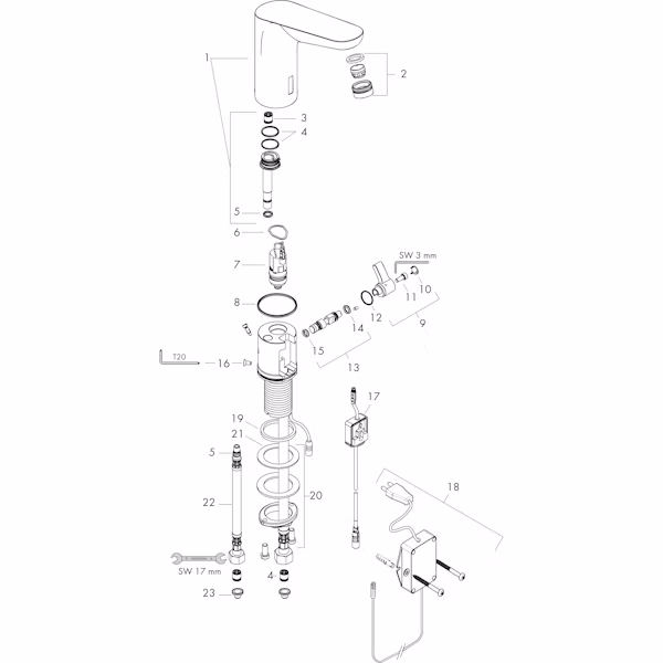 PESUALLASHANA HANSGROHE 31173000 FOCUS ELEKT. 230V - Image 3