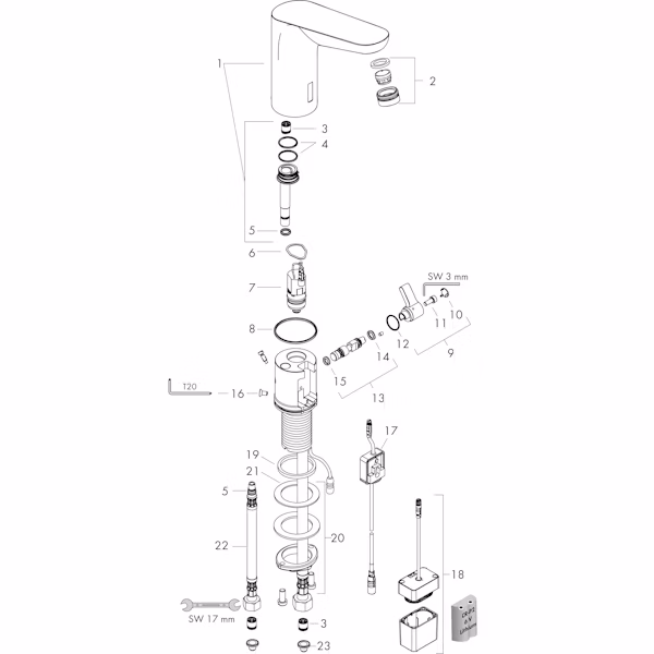 PESUALLASHANA HANSGROHE 31171000 FOCUS ELEKT. 6V - Image 3