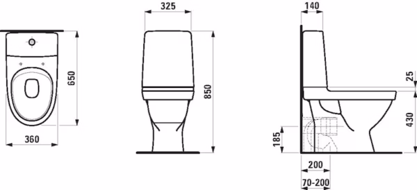 WC-ISTUIN EI KANTTA LAUFEN KOMPAS P RIMLESS - Image 2