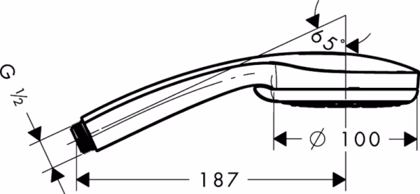 KÄSISUIHKU HANSGROHE 28538000 CROMA 9,4L/MIN - Image 2