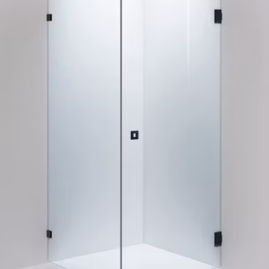 SUIHKUSEINÄ ARC 13 KIRKAS, MUSTA, 900X900