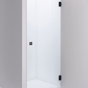 SUIHKUSEINÄ ARC 2 KIRKAS, MUSTA, 900X2000