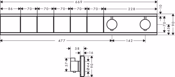 PINTAOSA HANSGROHE 15384140 SUIHKUHANA 5-T PRONS - Image 2