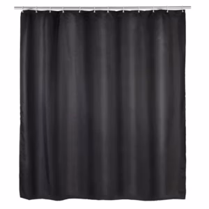 TEKSTIILISUIHKUVERHO WENKO 180X200CM MUSTA POLYESTER
