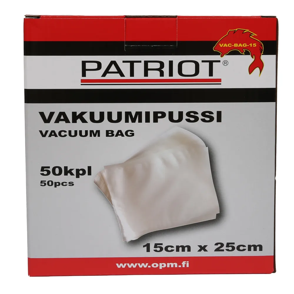 Patriot vakuumipussi 15cm x 25cm - 50kpl - Image 3